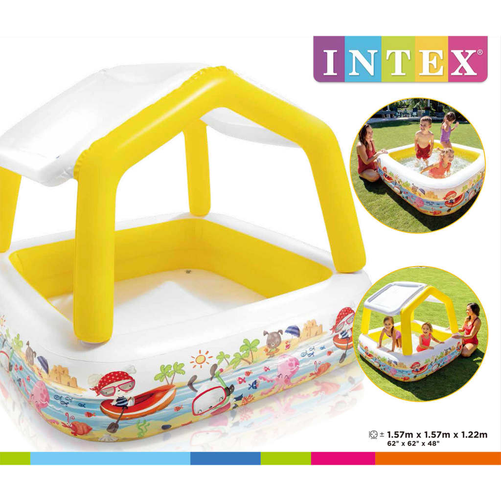 Intex Inflatable Sunshade Pool 157x157x122 cm