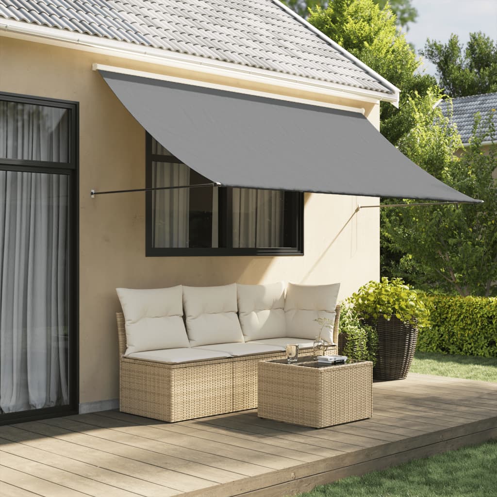 vidaXL Retractable Awning Anthracite 300x150 cm Fabric and Steel