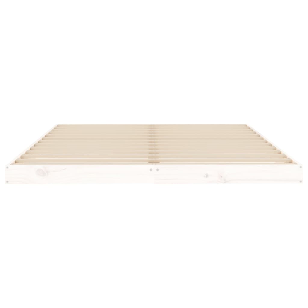 vidaXL Bed Frame without Mattress White 140x190 cm Solid Wood Pine