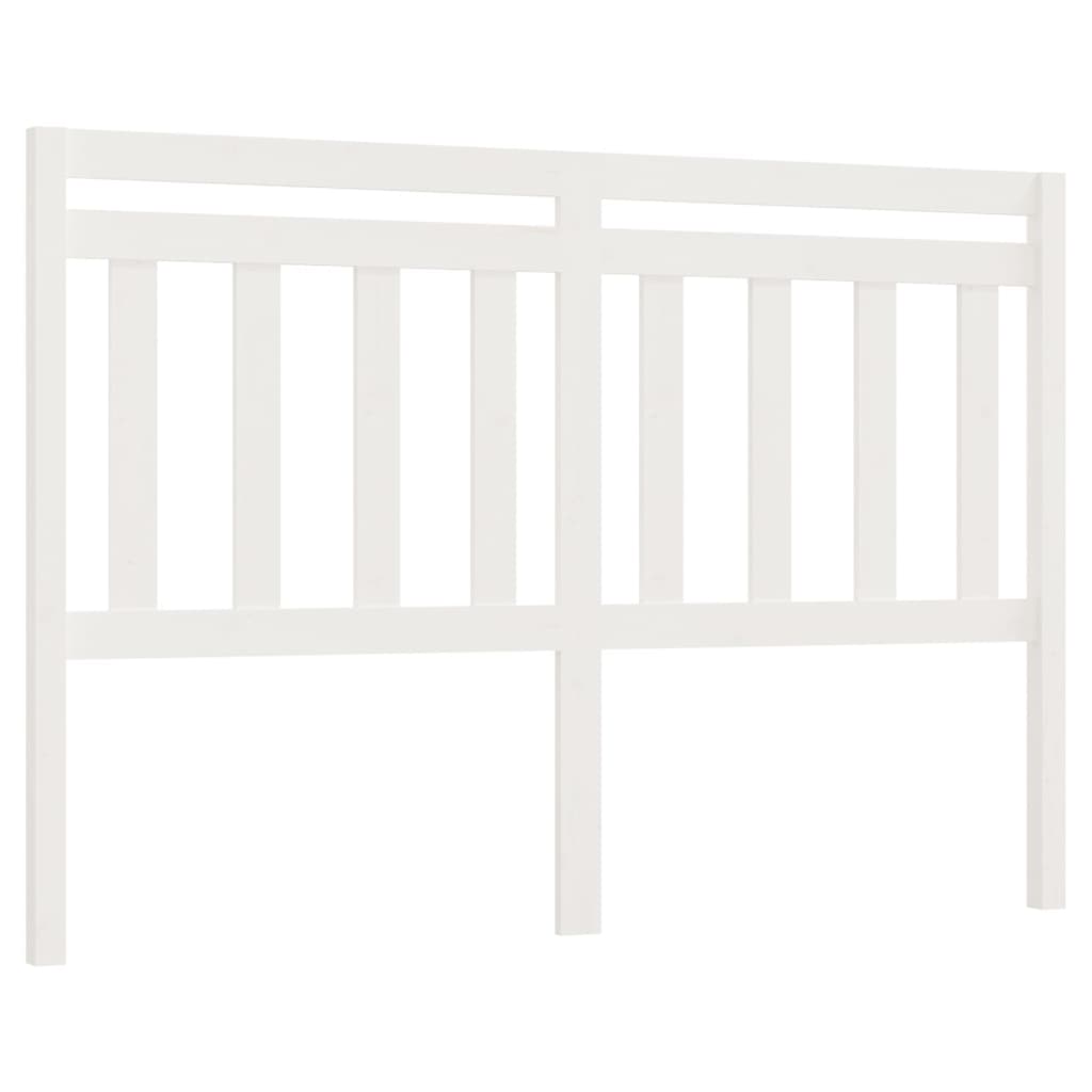 vidaXL Bed Headboard White 146x4x100 cm Solid Wood Pine