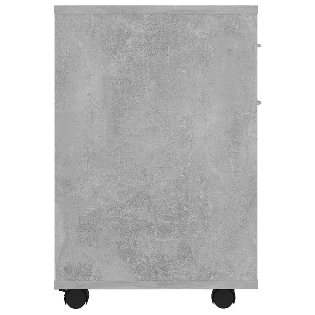 vidaXL Rolling Cabinet Concrete Grey 45x38x54 cm Engineered Wood