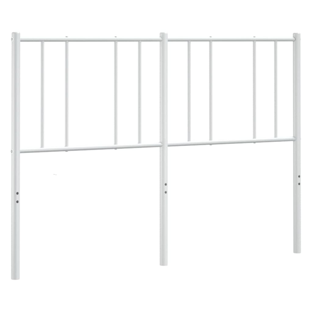 vidaXL Metal Headboard White 135 cm