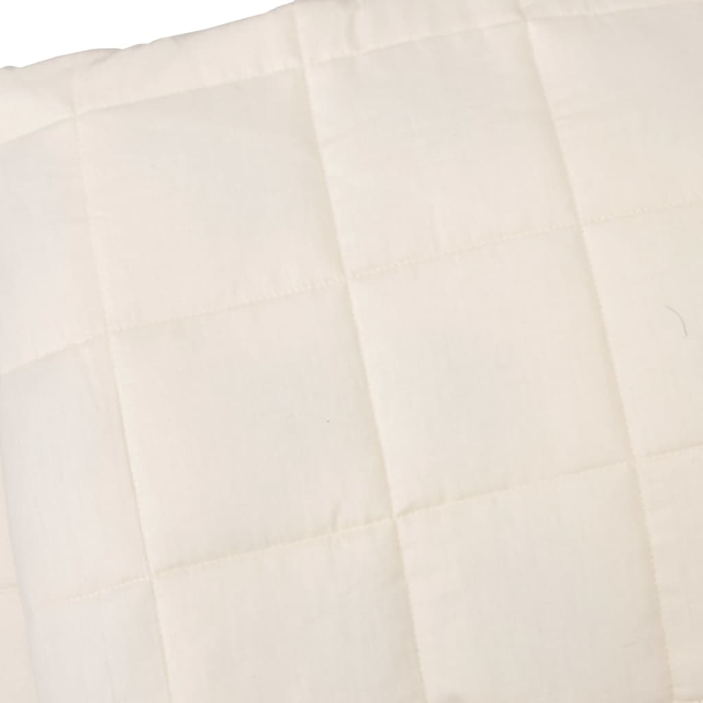 vidaXL Weighted Blanket Light Cream 122x183 cm 5 kg Fabric