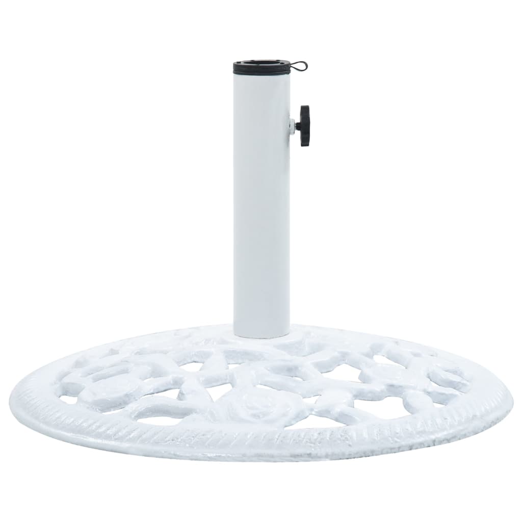 vidaXL Umbrella Base White 12 kg 48 cm Cast Iron