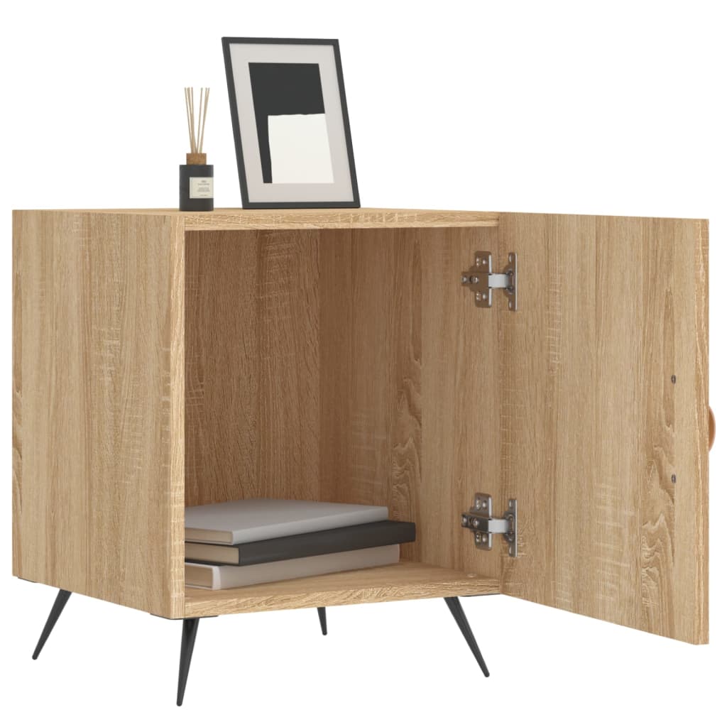 vidaXL Bedside Cabinets 2 pcs Sonoma Oak 40x40x50 cm Engineered Wood