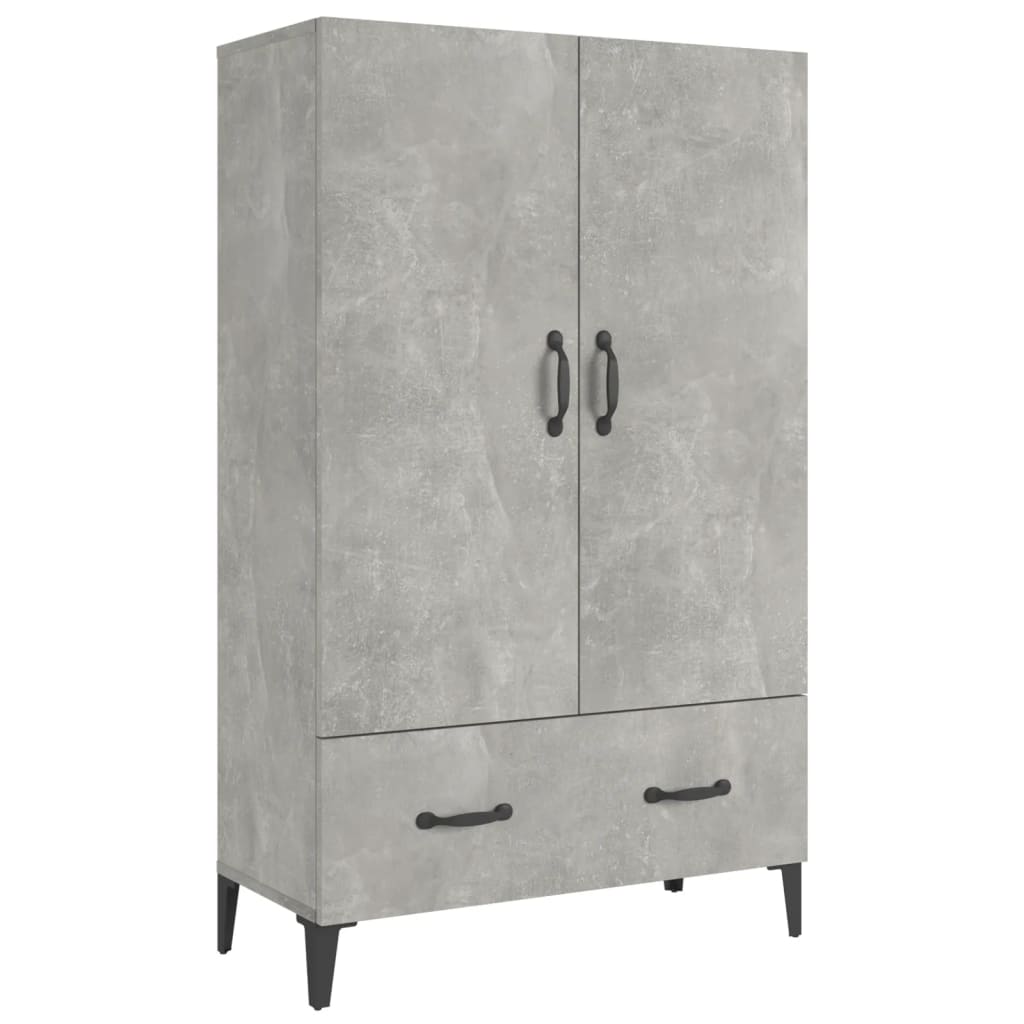 vidaXL Highboard Concrete Grey 70x31x115 cm Engineered Wood