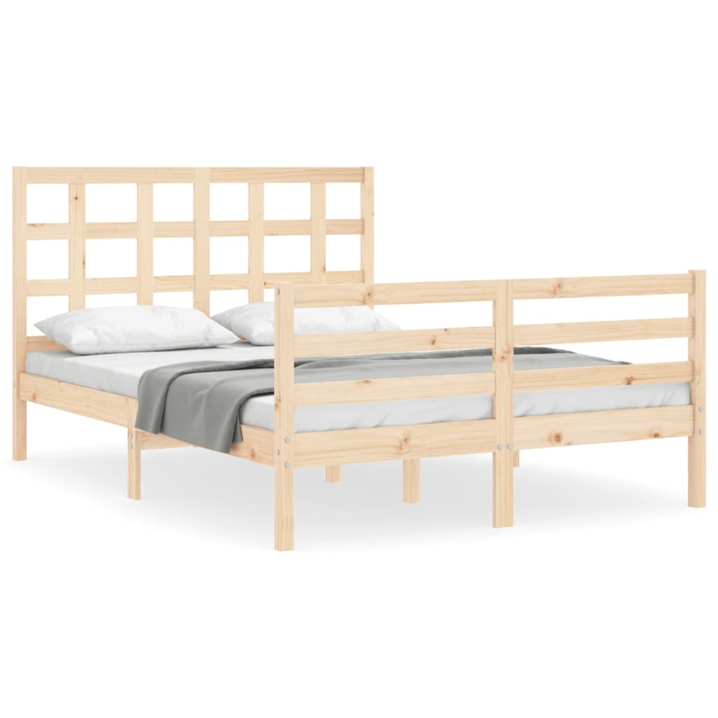 vidaXL Bed Frame without Mattress 140x200 cm Solid Wood