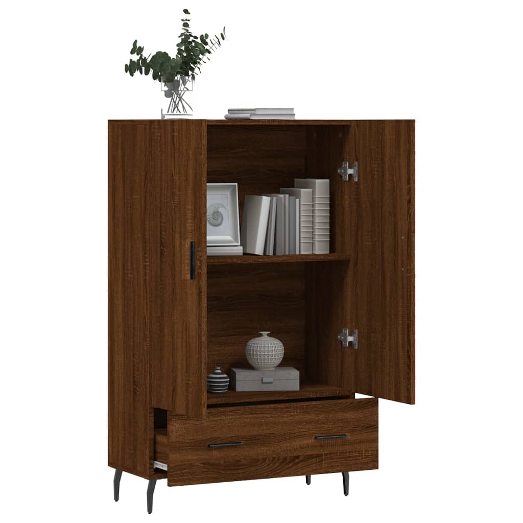 vidaXL Highboard Brown Oak 69.5x31x115 cm Engineered Wood