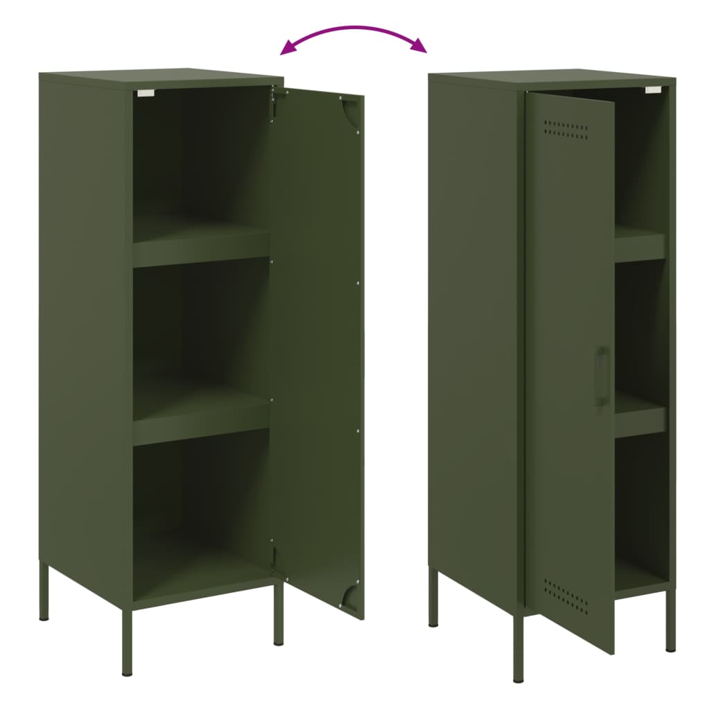 vidaXL Highboard Olive Green 36x39x113 cm Steel