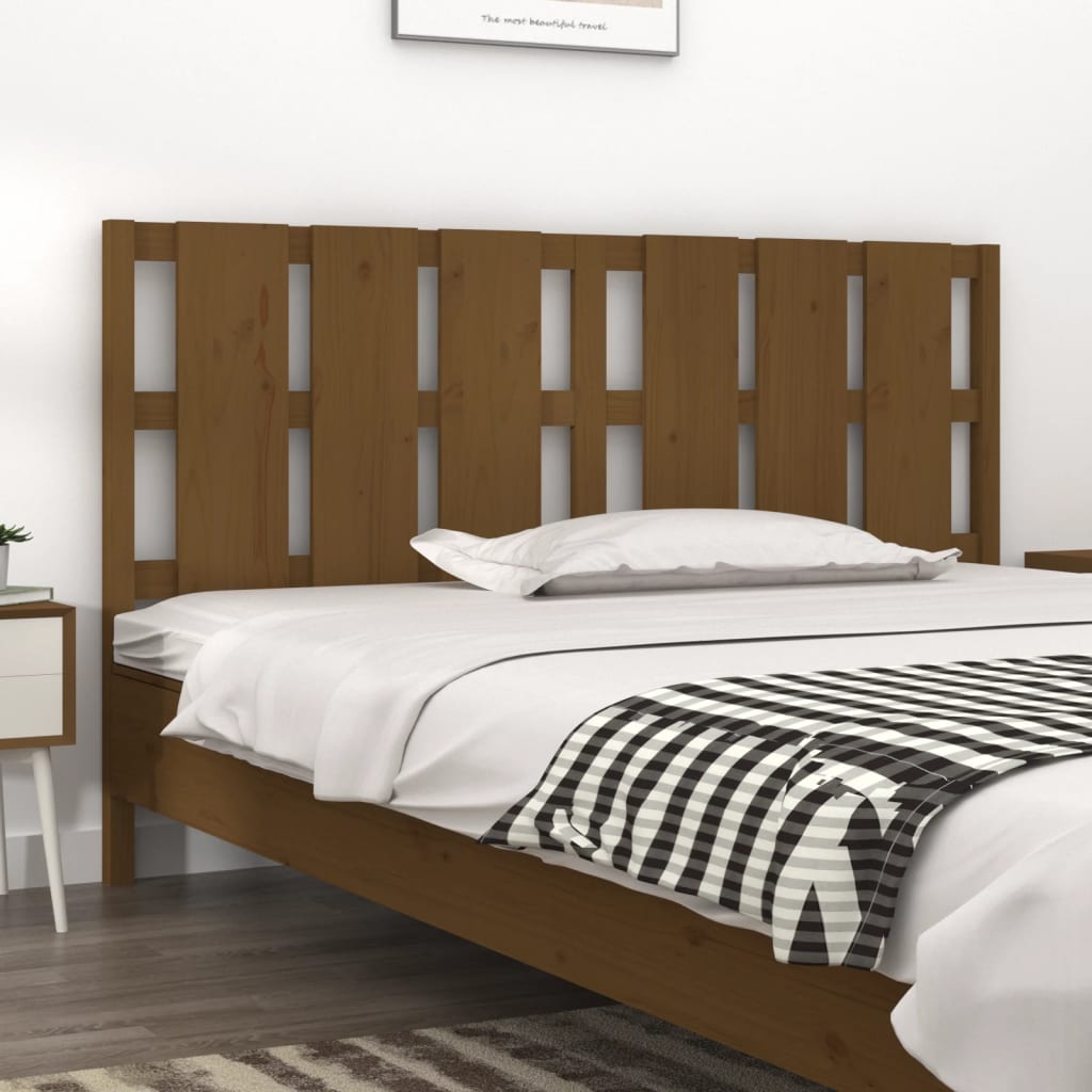 vidaXL Bed Headboard Honey Brown 165.5x4x100 cm Solid Wood Pine