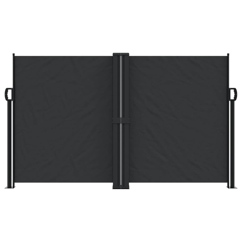 vidaXL Retractable Side Awning Black 140x1000 cm