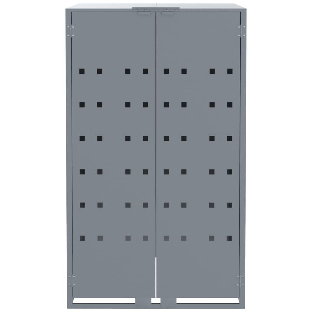 vidaXL Wheelie Bin Storage for Single Bin Grey 69x79x117 cm Steel