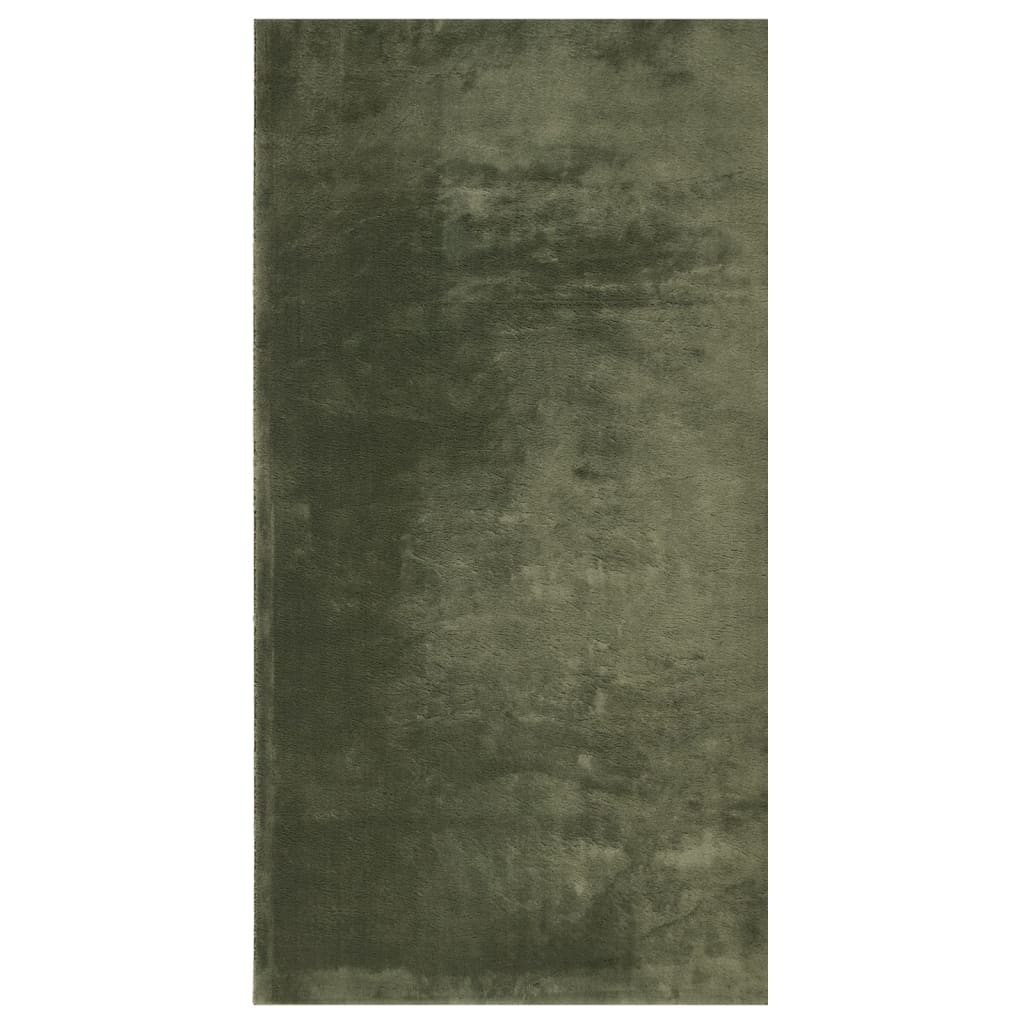 vidaXL Rug HUARTE Short Pile Soft and Washable Forest Green 80x150 cm