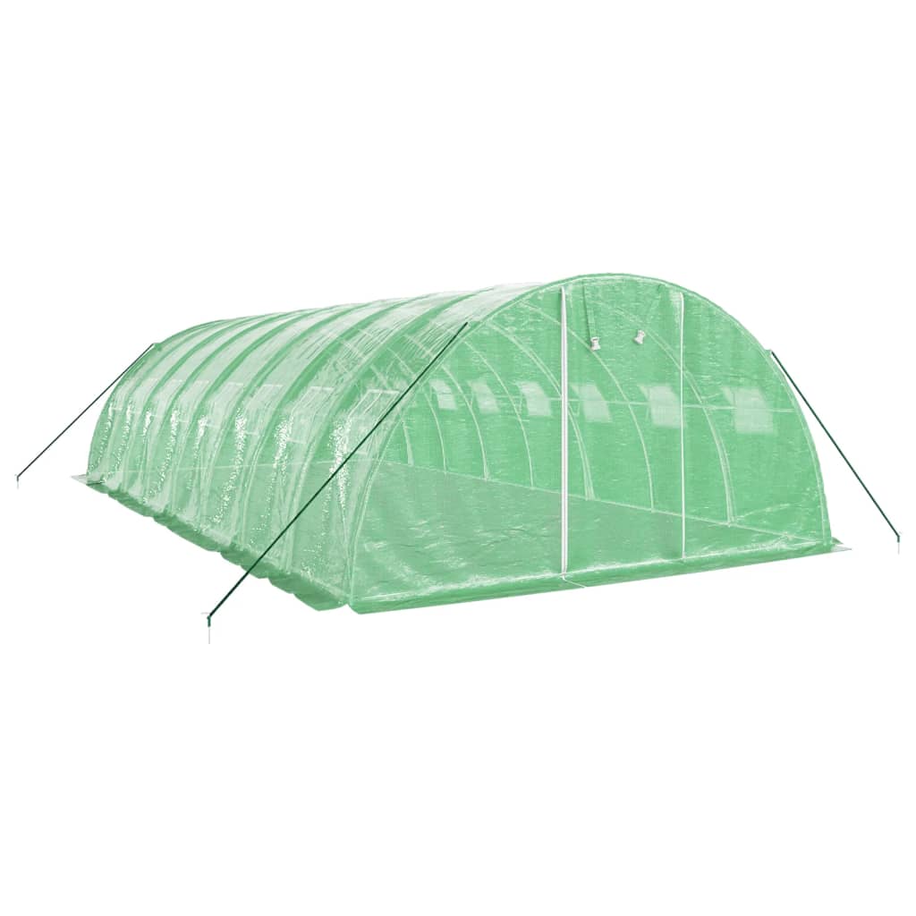 vidaXL Greenhouse with Steel Frame Green 32 m² 8x4x2 m