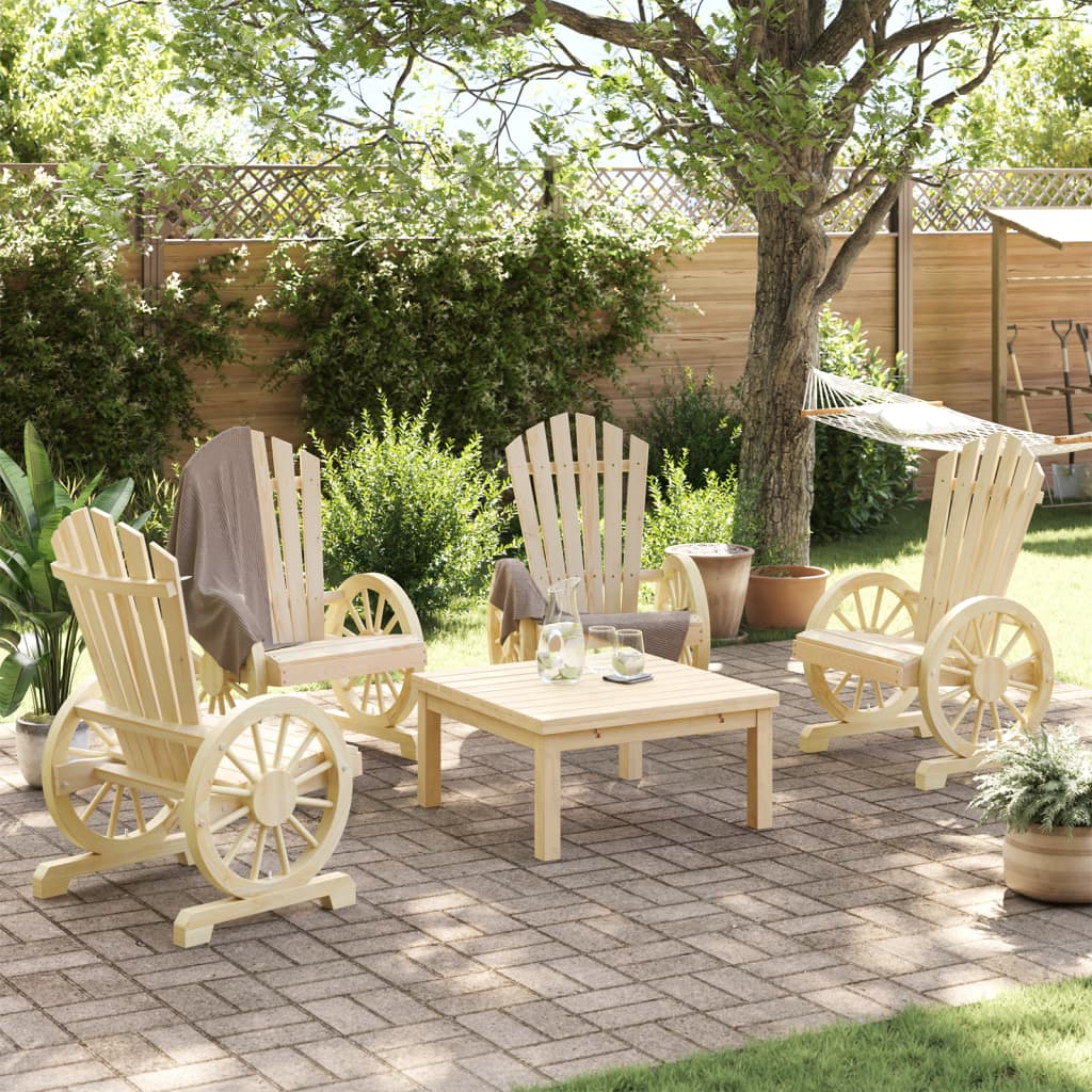 vidaXL Garden Adirondack Chairs 4 pcs Solid Wood Fir