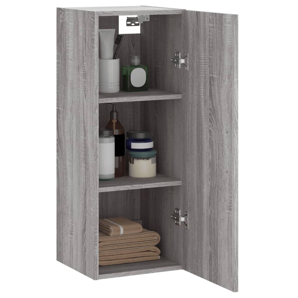 vidaXL Wall Mounted Cabinet Grey Sonoma 34.5x34x90 cm