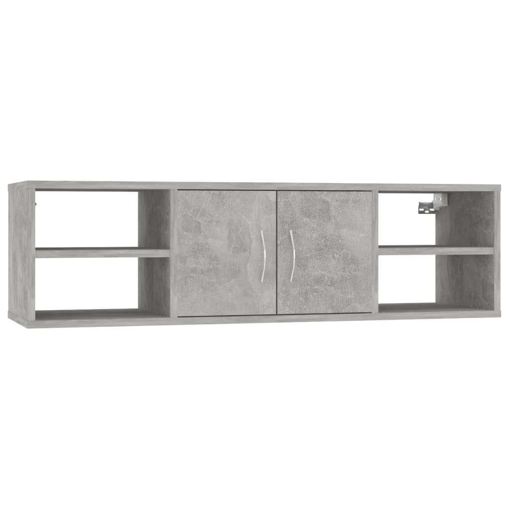 vidaXL Wall Shelf Concrete Grey 102x30x29 cm Engineered Wood