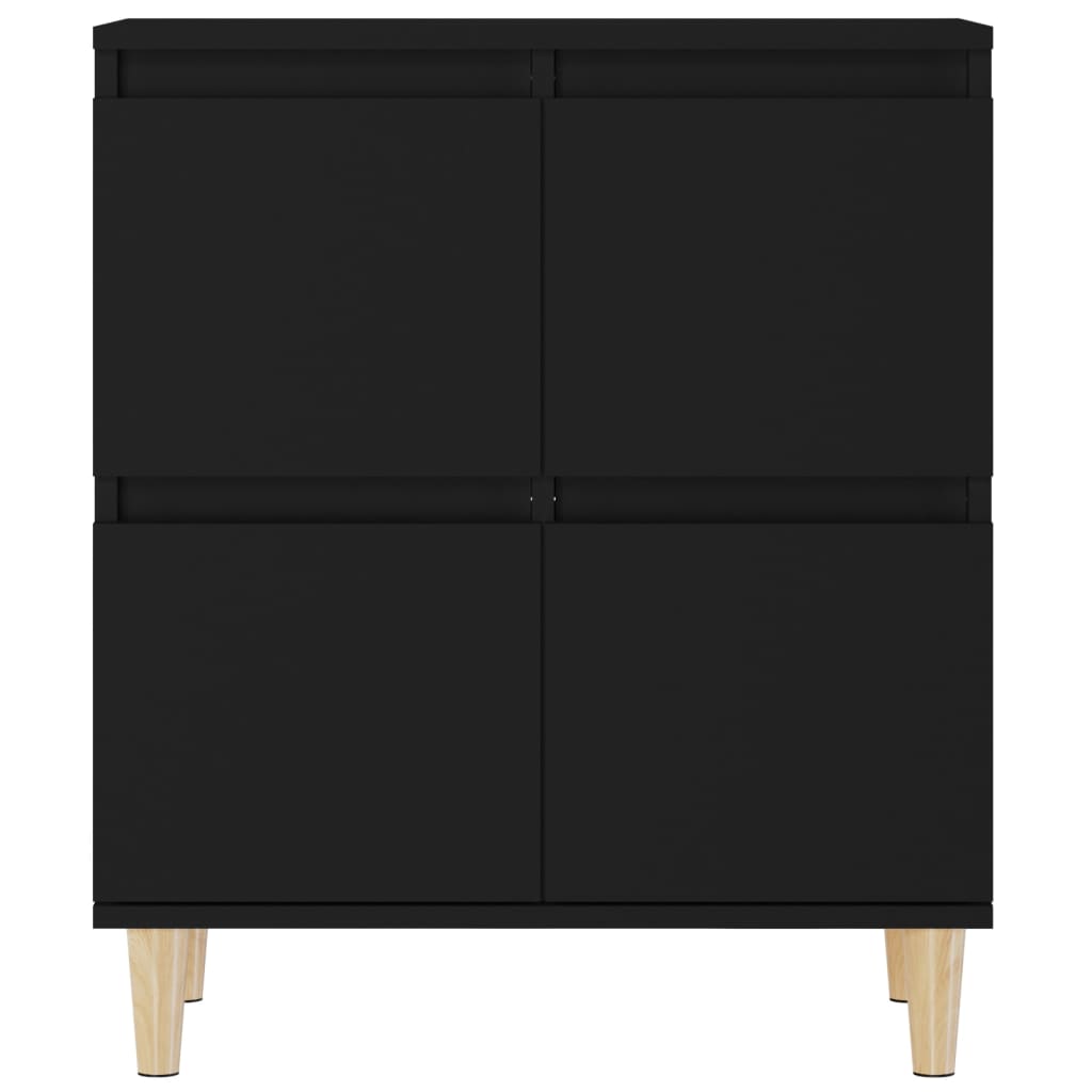 vidaXL Sideboards 3 pcs Black 60x35x70 cm Engineered Wood