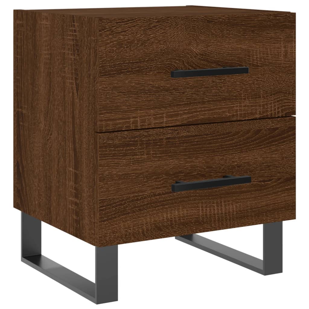 vidaXL Bedside Cabinets 2 pcs Brown Oak 40x35x47.5 cm Engineered Wood