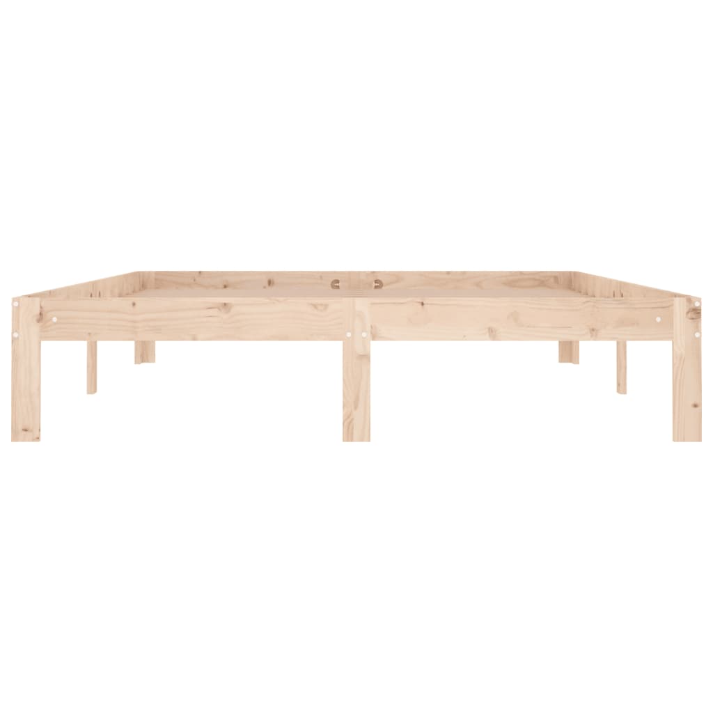 vidaXL Bed Frame without Mattress Solid Wood Pine 140x190 cm