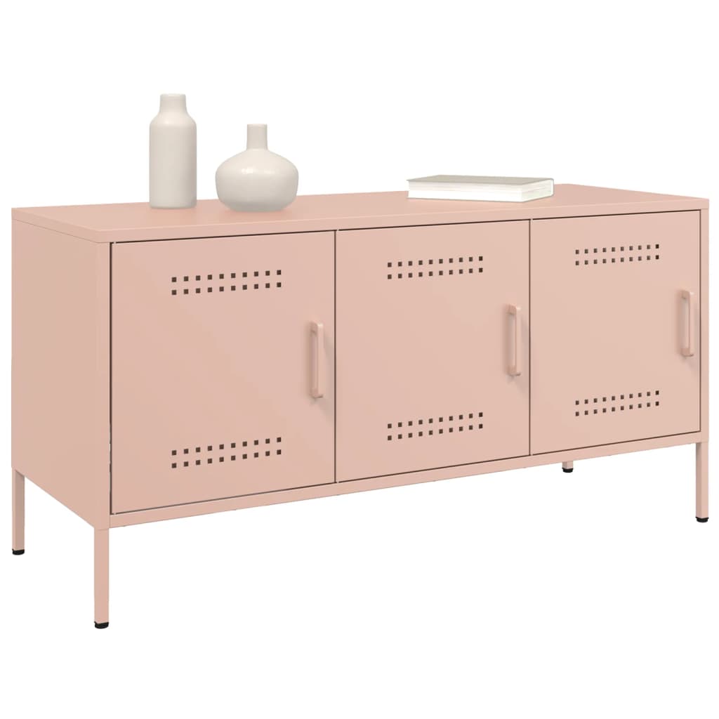 vidaXL TV Cabinet Pink 100.5x39x50.5 cm Steel