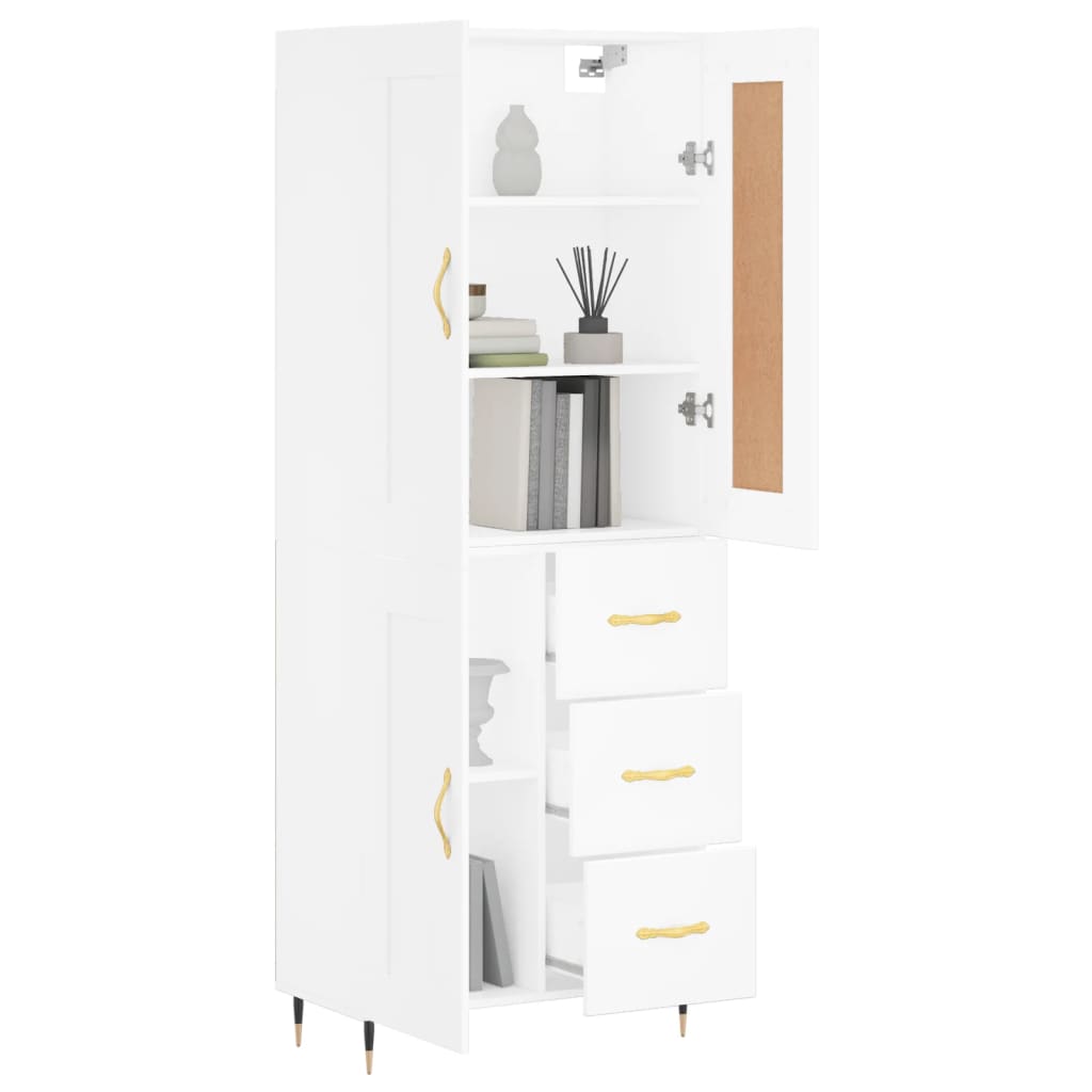 vidaXL Highboard White 69.5x34x180 cm Engineered Wood