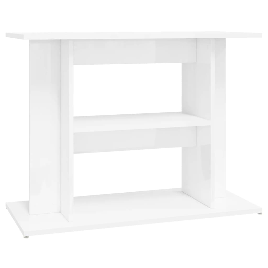 vidaXL Aquarium Stand High Gloss White 80x35x60 cm Engineered Wood