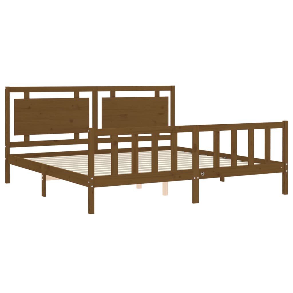 vidaXL Bed Frame without Mattress Honey Brown 200x200 cm Solid Wood Pine