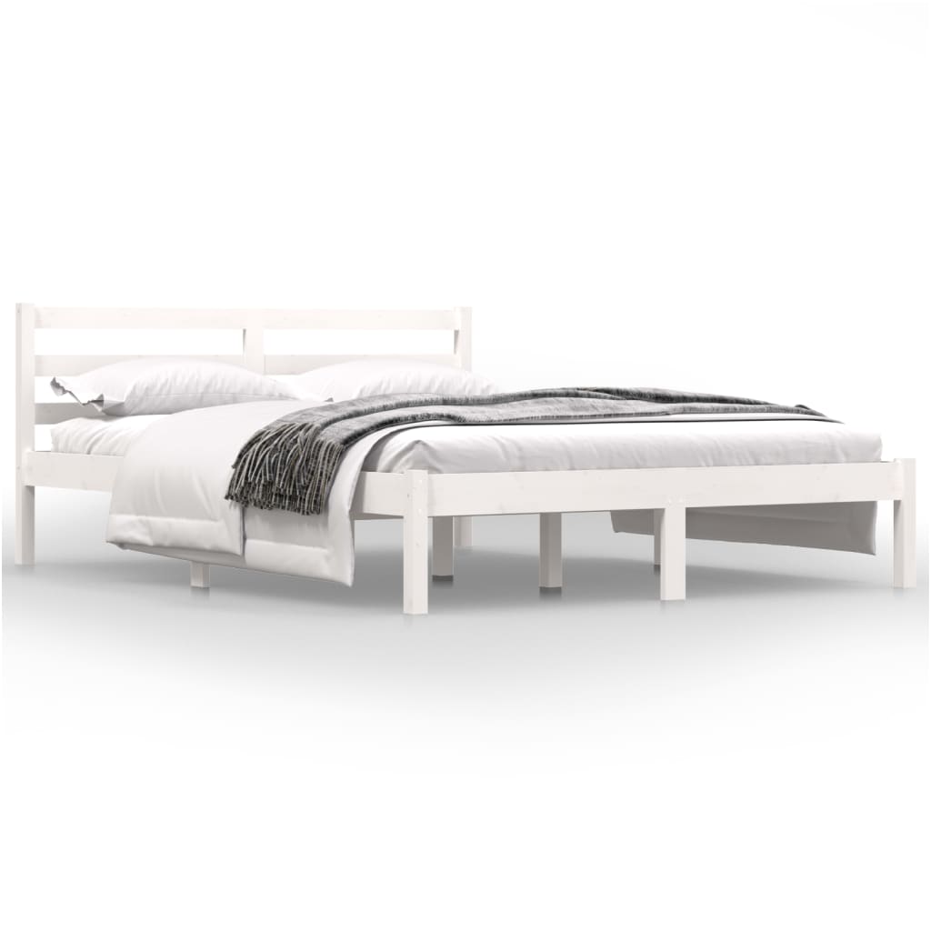 vidaXL Bed Frame without Mattress 120x190 cm Small Double White Small Double