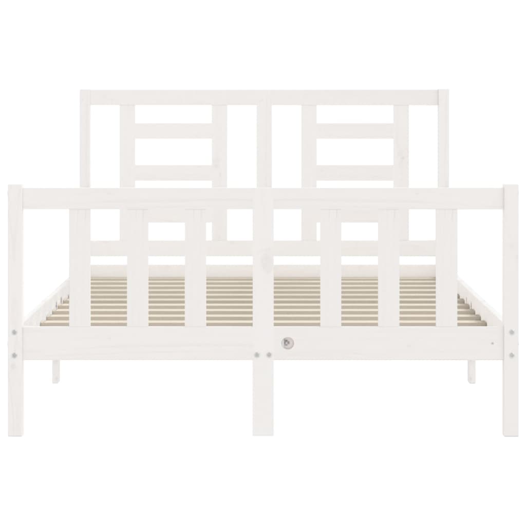 vidaXL Bed Frame without Mattress White 120x200 cm Solid Wood Pine