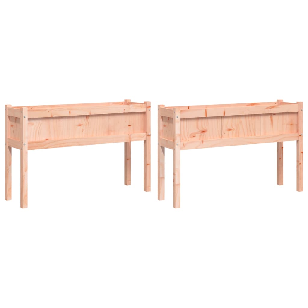 vidaXL Garden Planters 2 pcs with Legs Solid Wood Douglas