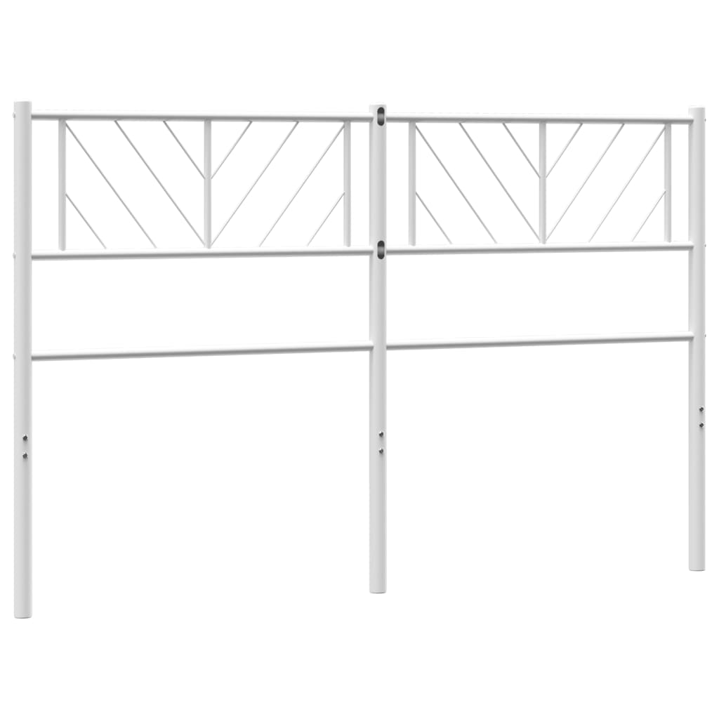 vidaXL Metal Headboard White 135 cm