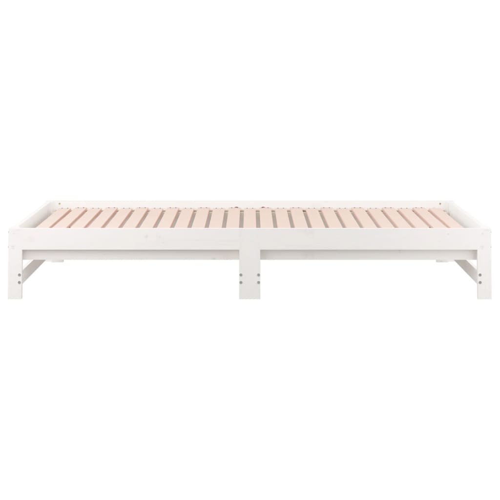 vidaXL Pull-out Day Bed without Mattress White 2x(90x190) cm