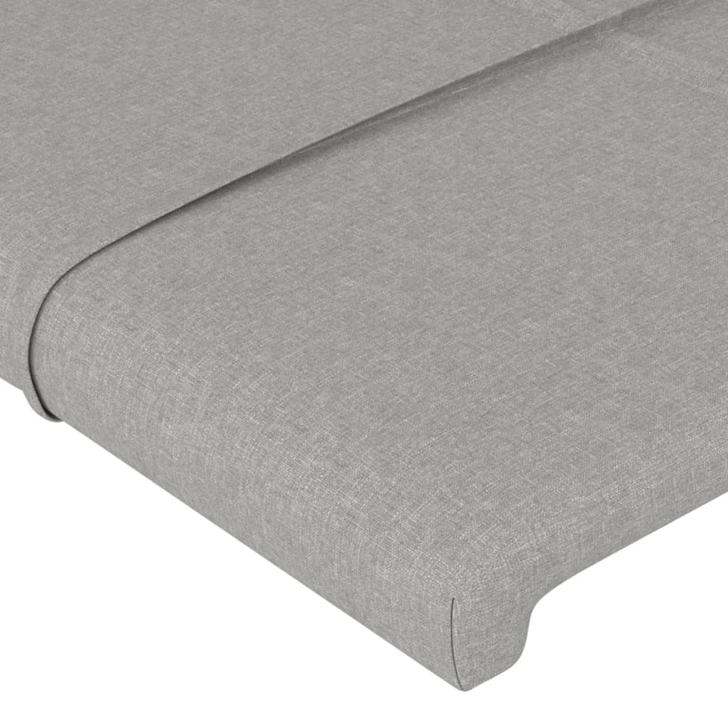 vidaXL Headboard Light Grey 100x5x78/88 cm Fabric