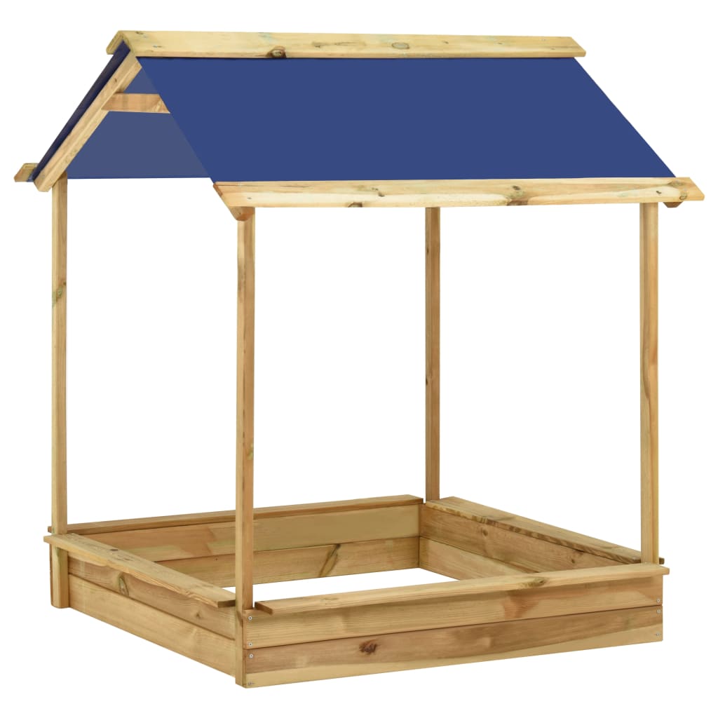 vidaXL Outdoor Playhouse with Sandpit 128x120x145 cm Pinewood