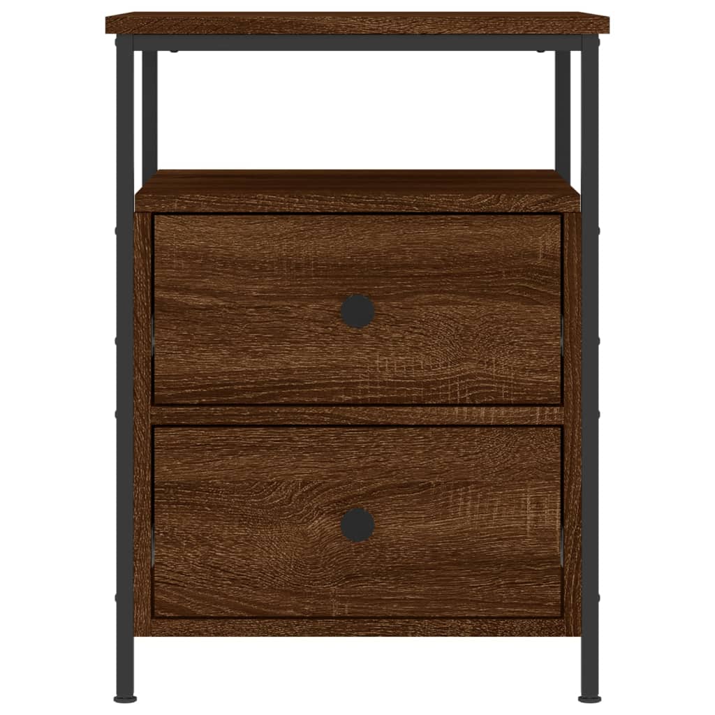 vidaXL Bedside Cabinets 2 pcs Brown Oak 44x45x60 cm Engineered Wood