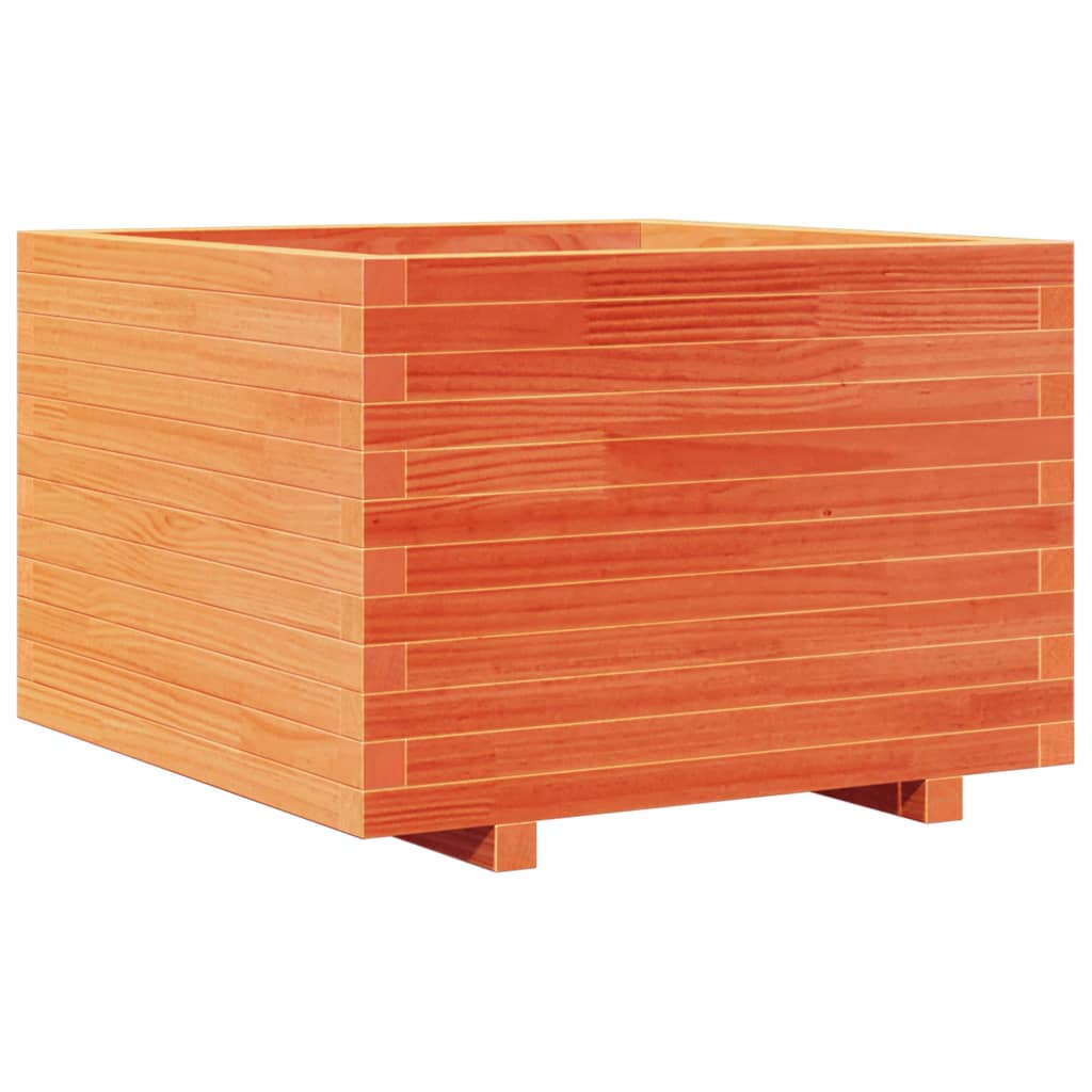 vidaXL Garden Planter Wax Brown 70x70x49.5 cm Solid Wood Pine