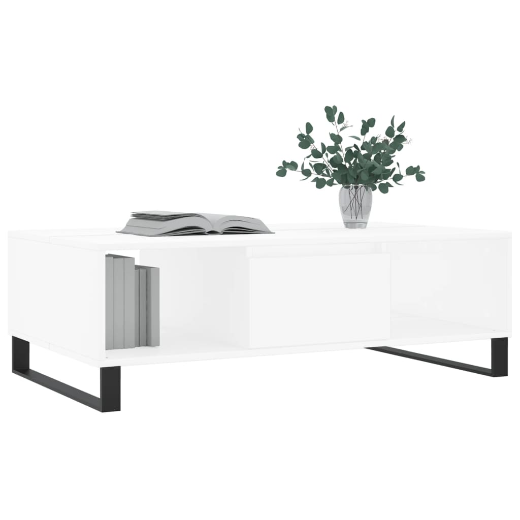 vidaXL Coffee Table White 104x60x35 cm Engineered Wood