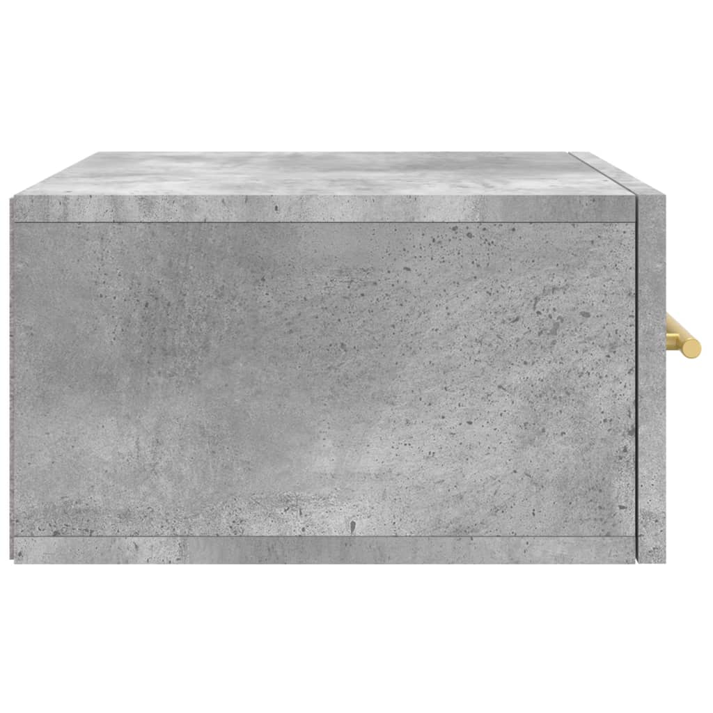 vidaXL Wall-mounted Bedside Cabinet Concrete Grey 35x35x20 cm