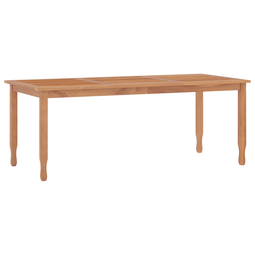 vidaXL Garden Dining Table 200x90x75 cm Solid Wood Teak