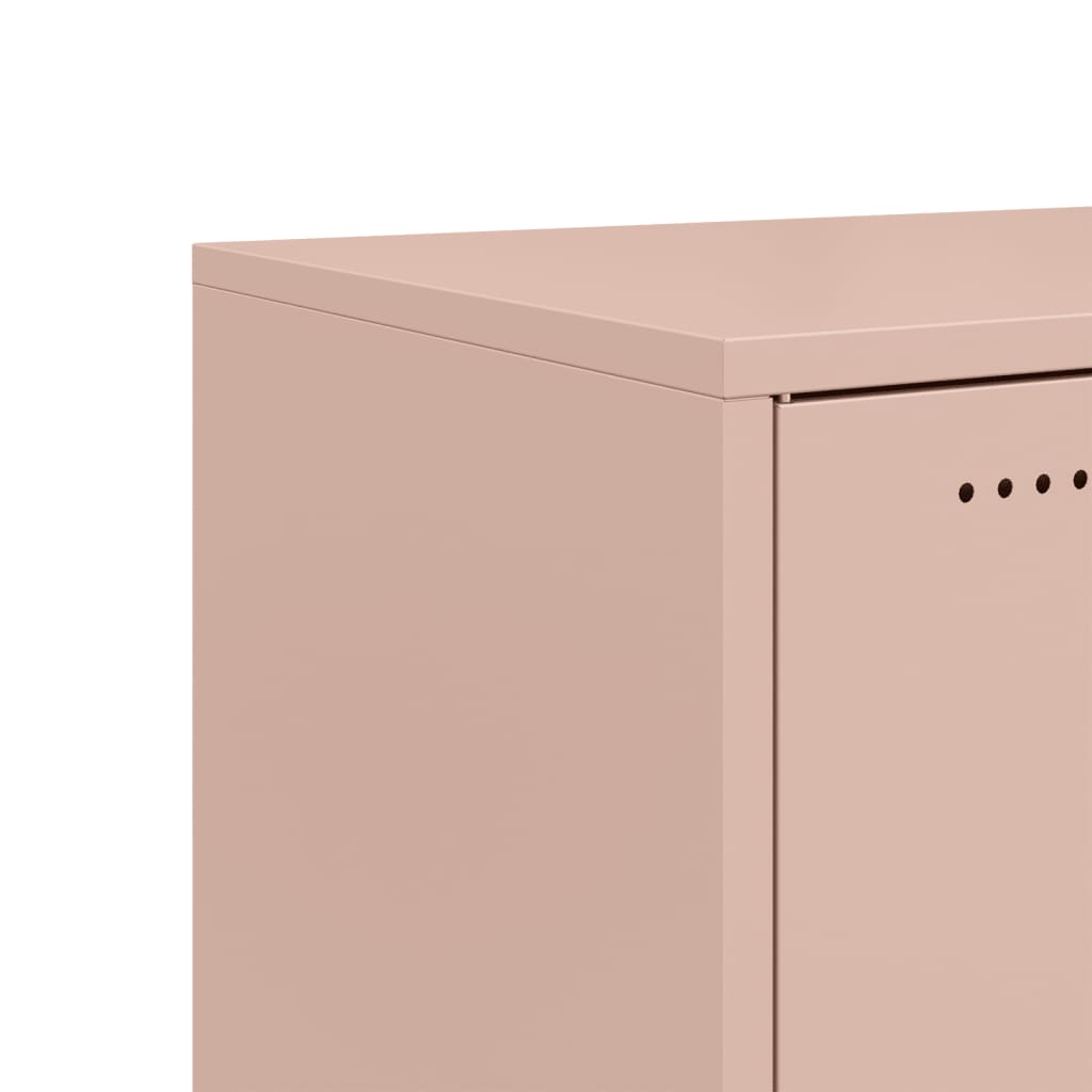 vidaXL TV Cabinet Pink 68x39x43.5 cm Steel