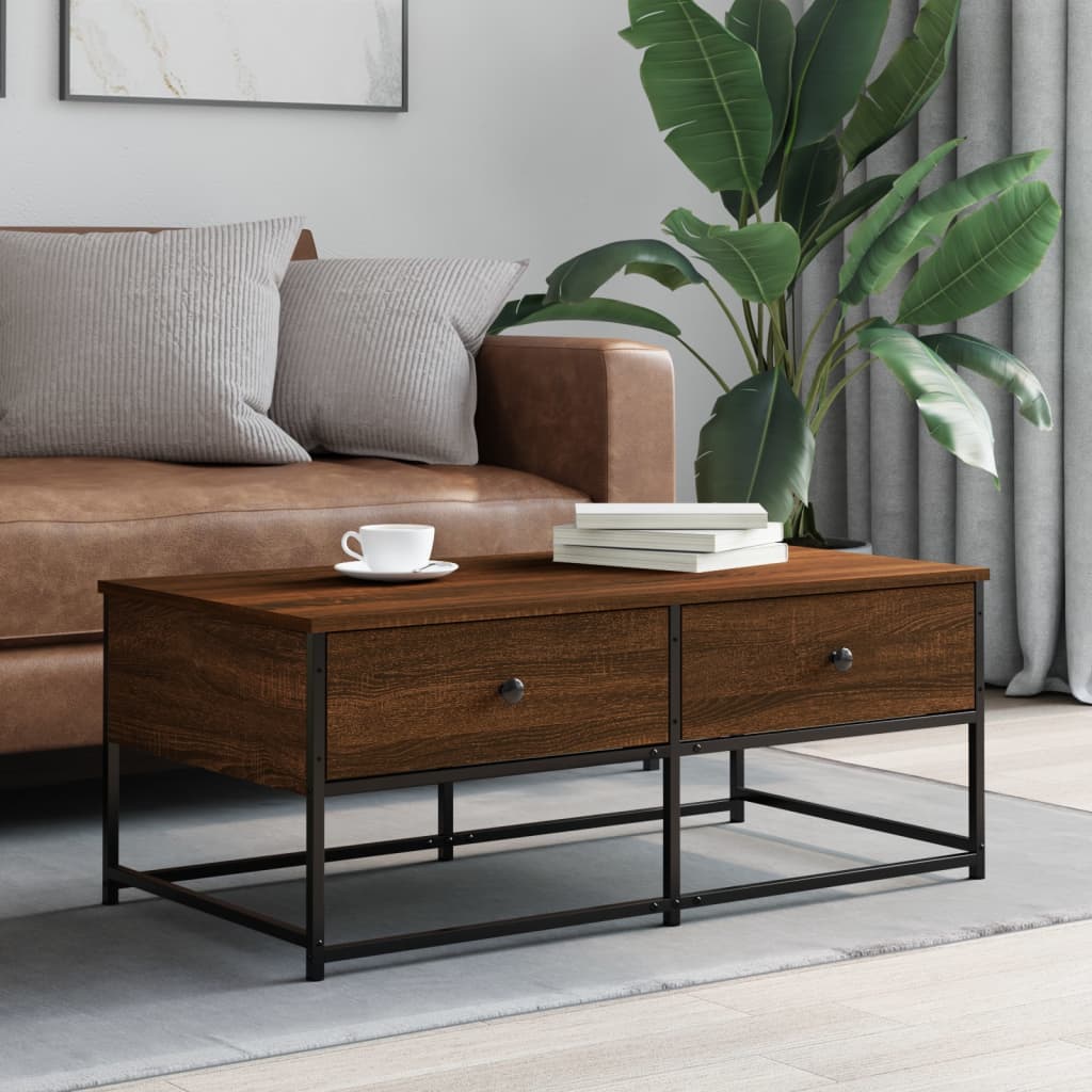 vidaXL Coffee Table Brown Oak 100x51x40 cm Engineered Wood