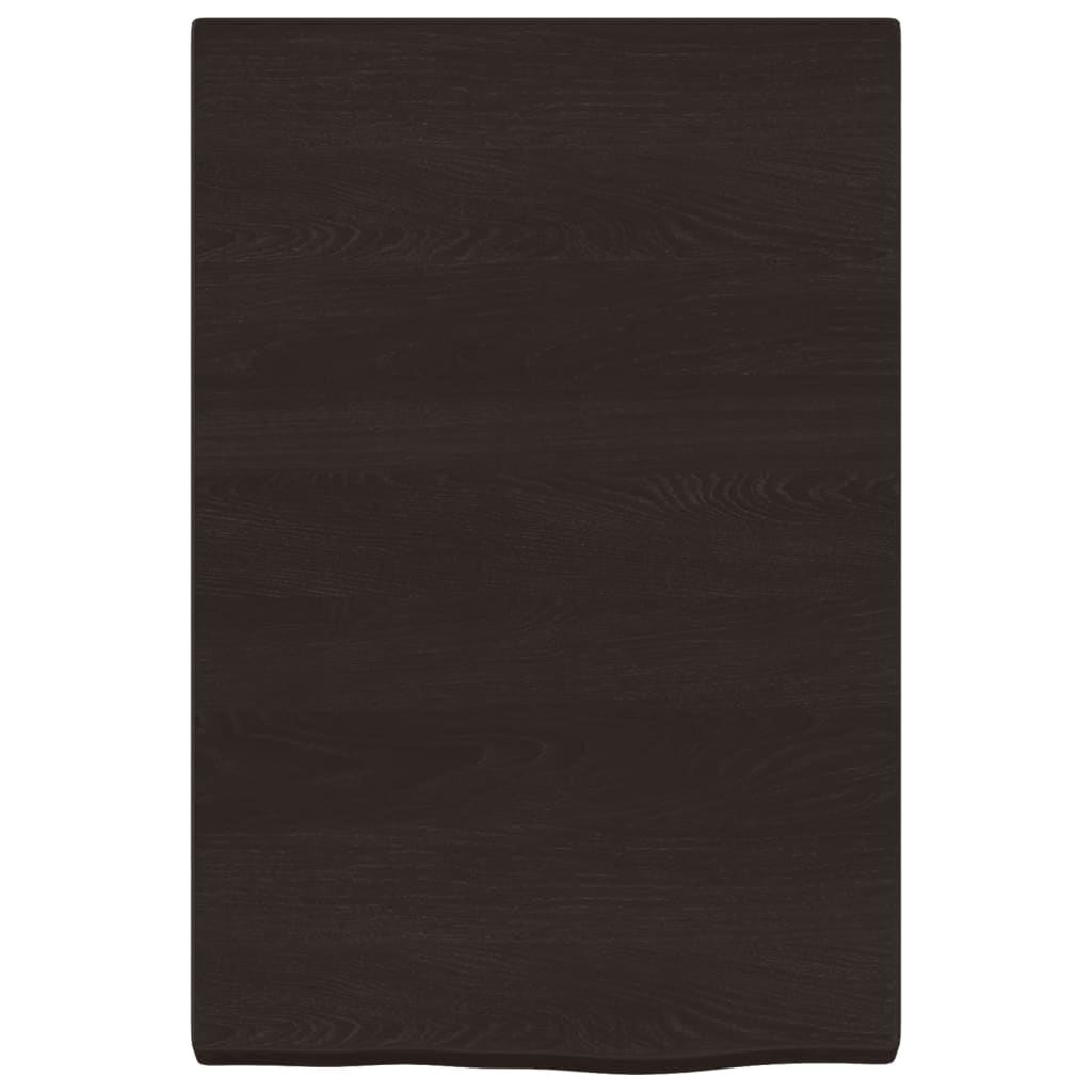 vidaXL Bathroom Countertop Dark Brown 40x60x(2-4) cm Treated Solid Wood