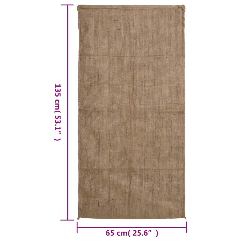 vidaXL Jute Sacks 10 pcs 65x135 cm 100% Jute 340 gsm