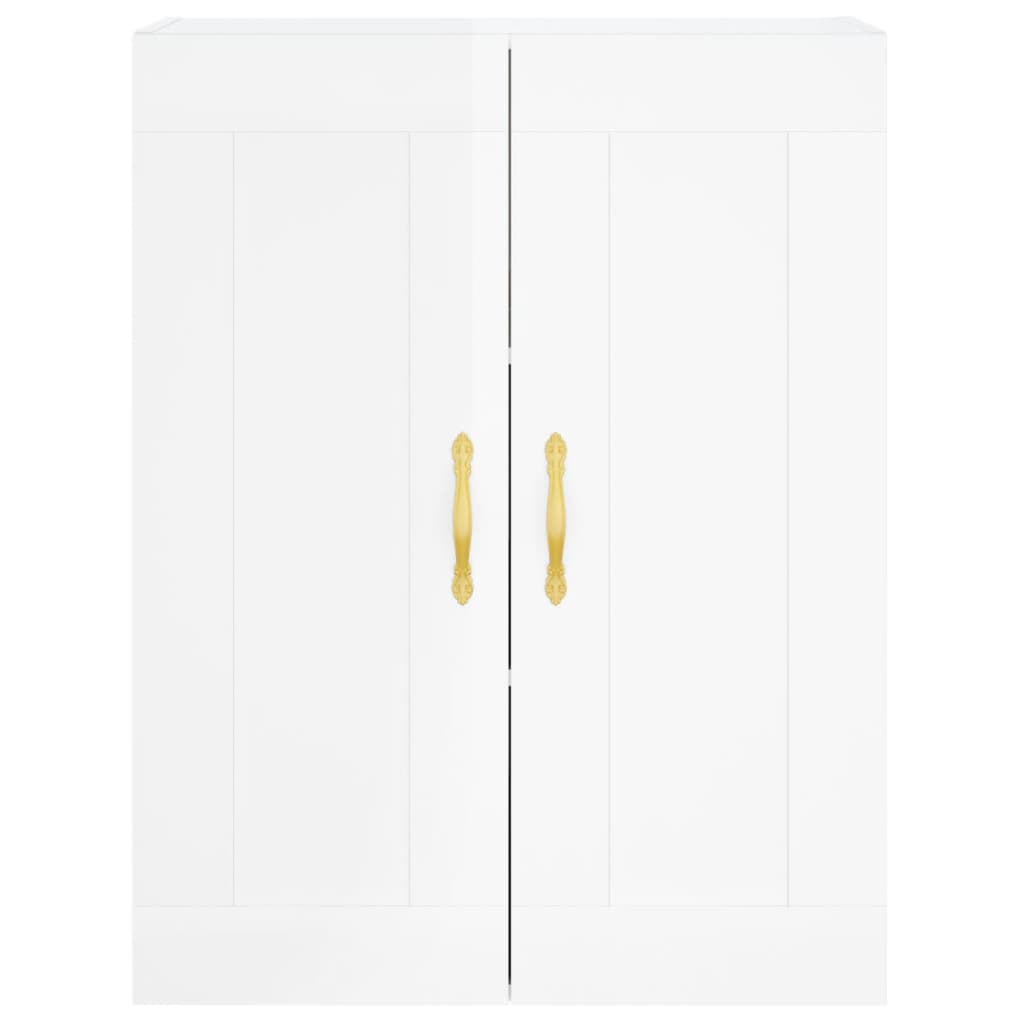 vidaXL Wall Mounted Cabinets 2 pcs High Gloss White Engineered Wood