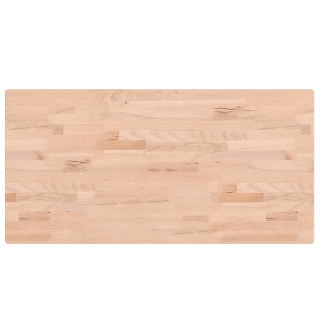 vidaXL Bathroom Countertop 100x50x2.5 cm Solid Wood Beech