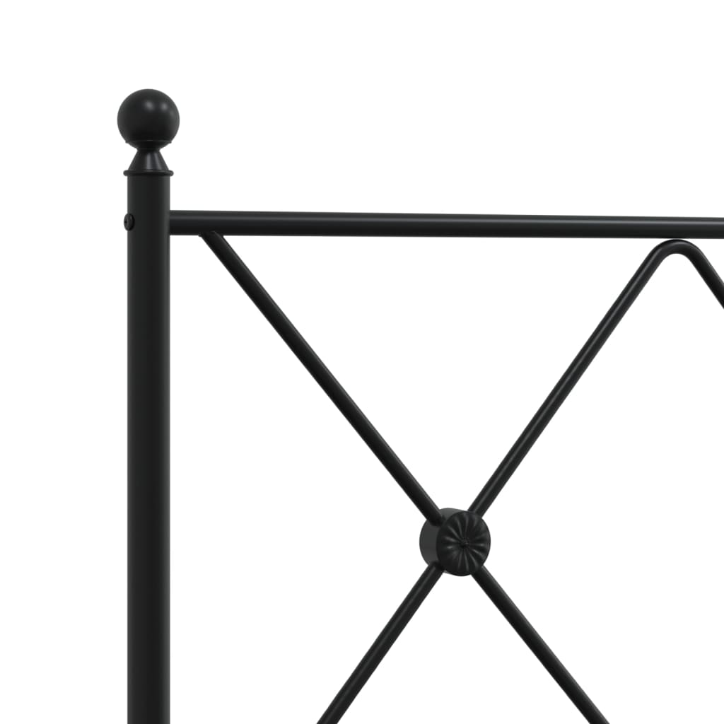 vidaXL Metal Headboard Black 100cm