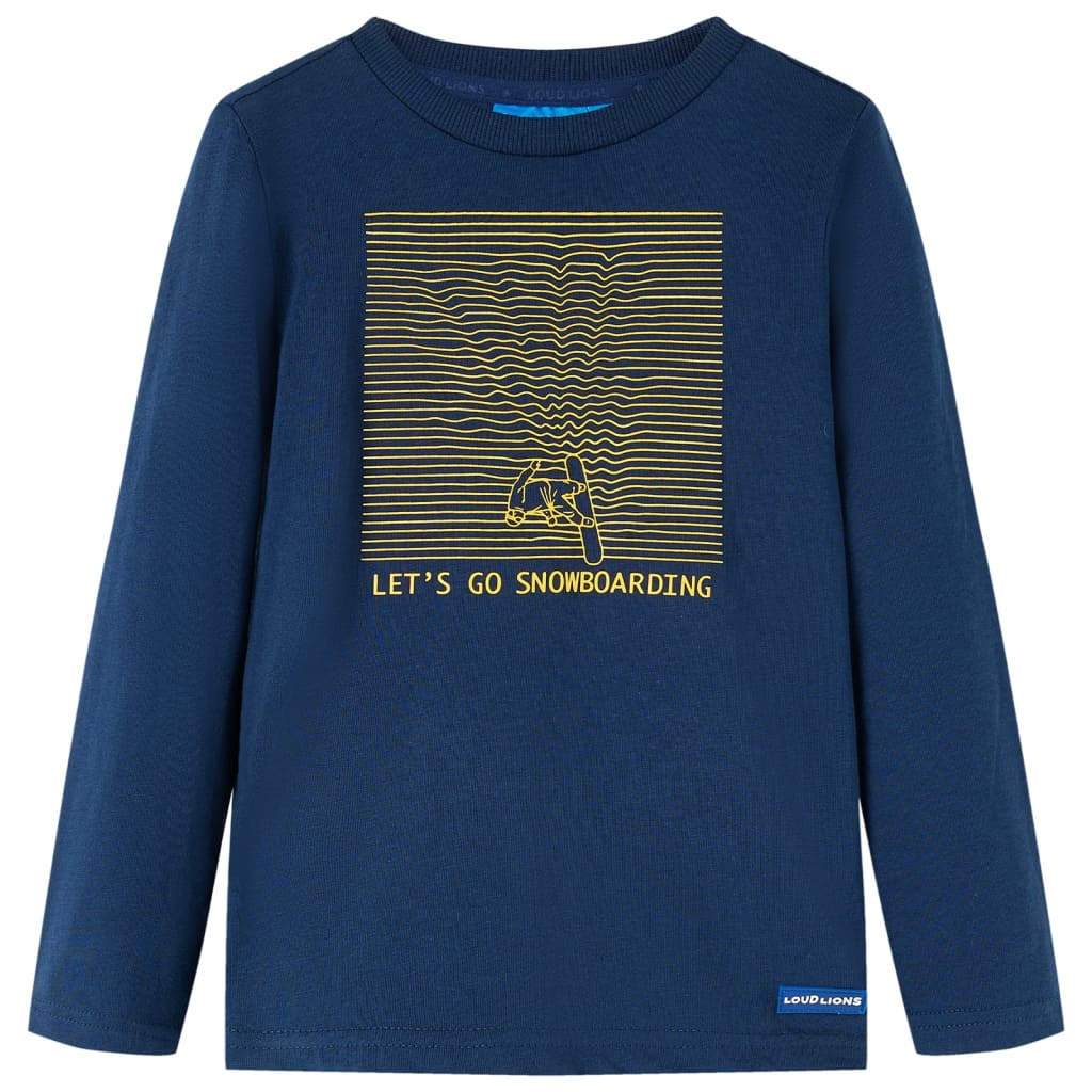Kids' T-shirt with Long Sleeves Navy Blue 116