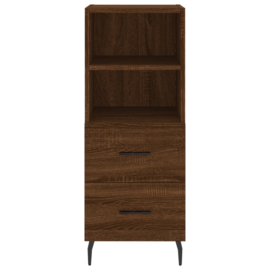 vidaXL Highboard Brown Oak 34.5x34x180 cm Engineered Wood