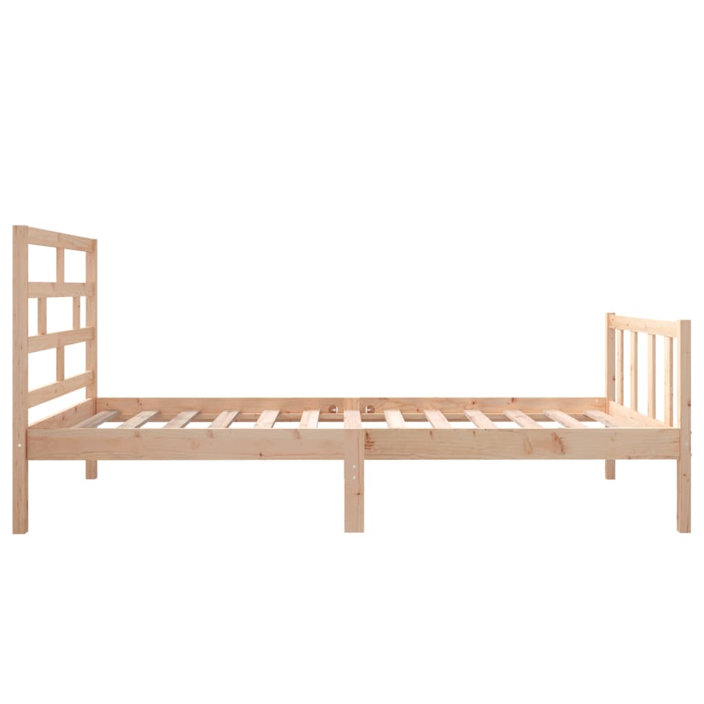 vidaXL Bed Frame without Mattress Solid Wood Pine Small Single